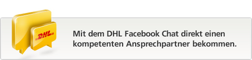 Mit dem DHL Facebook Chat direkt einen kompetenten Ansprechpartner bekommen.